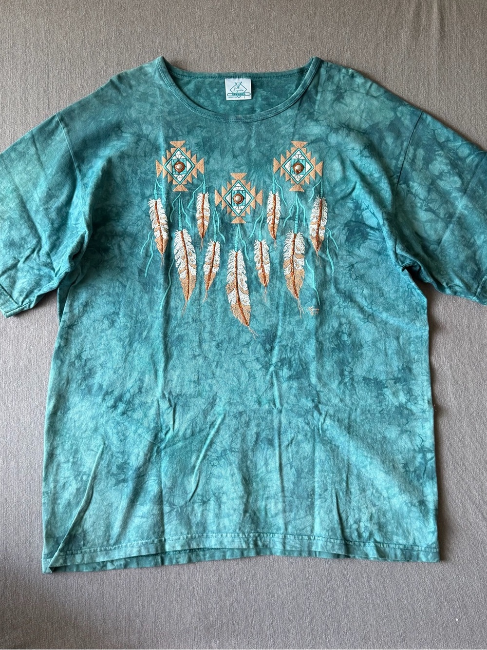 Vintage Southwest Embroidered Feather Tee